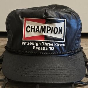 Vintage Champion Sparkplug Snapback Hat - 1992 Pittsburgh Three Rivers Regatta